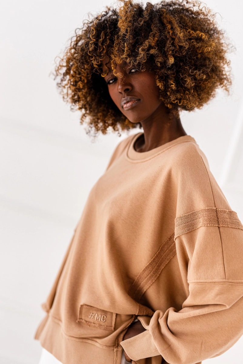 Bluza bawełniana Kai Miss City camel