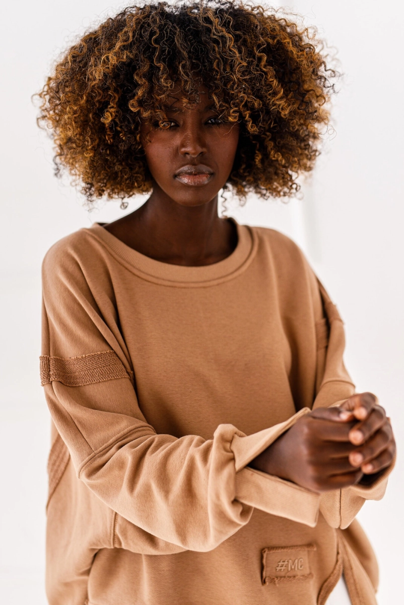 Bluza bawełniana Kai Miss City camel