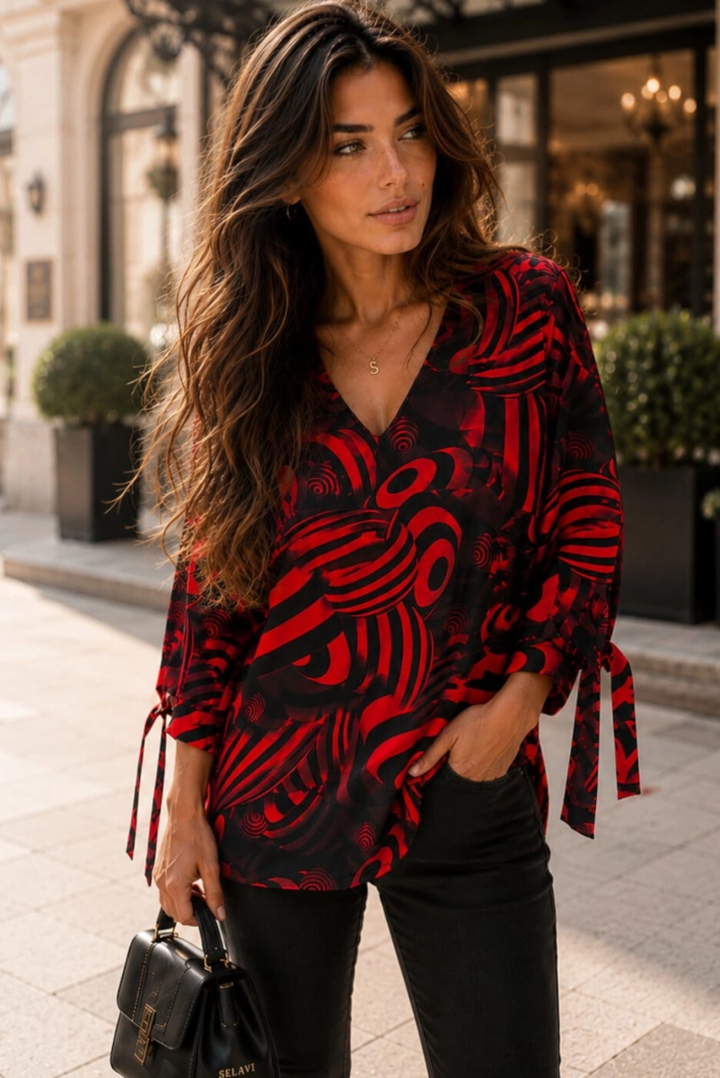 Bluzka Kimono Affirmation Miss City Official czerwona