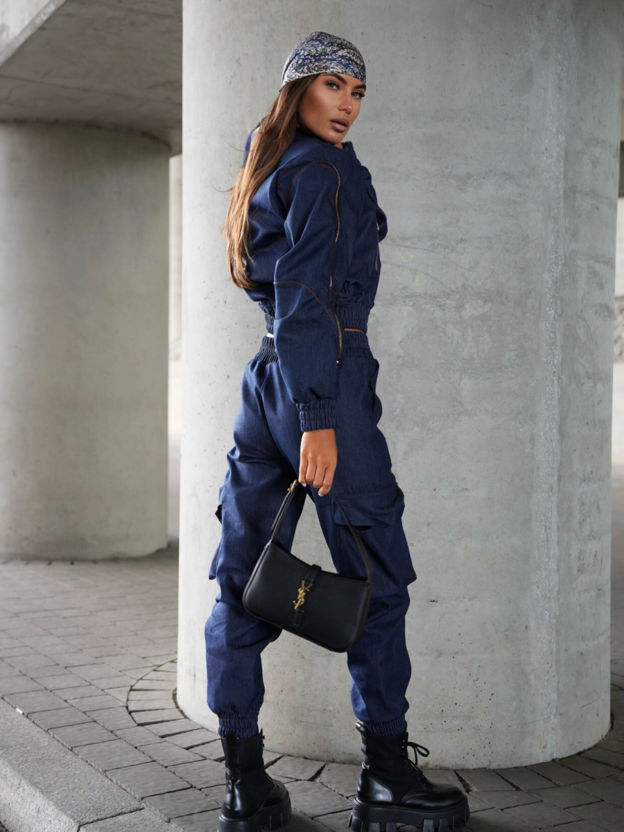 Spodnie bojówki ADDICT DENIM Lavestino jeansowe