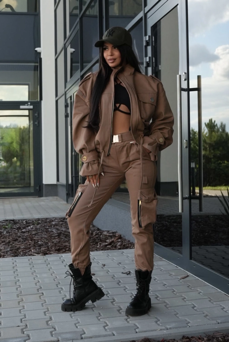 Krótka kurtka DENIM Lavestino cappuccino