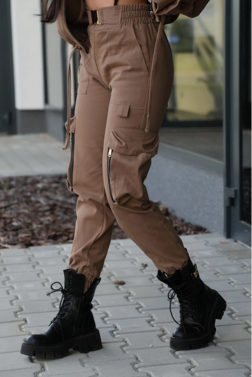 Spodnie bojówki ADDICT DENIM Lavestino cappuccino
