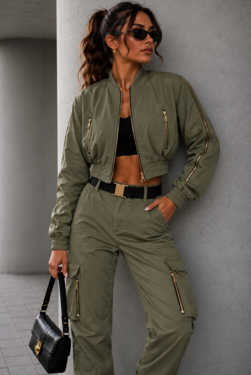 Kurtka bomberka FERRARA Lavestino khaki 