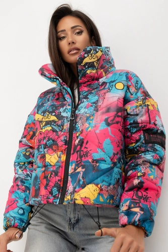 Krótka kurtka Volt Puffer Miss City Official kolorowa