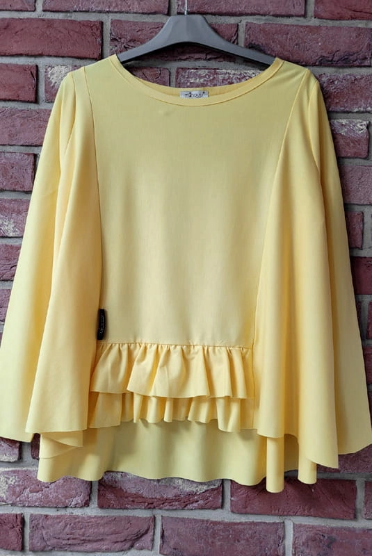 Bluzka Alice z falbanką Minouu żółta w Selavifashion.pl