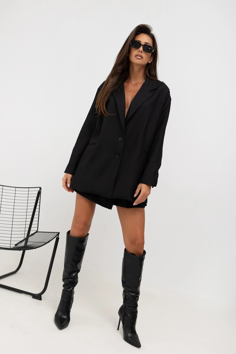 Marynarka Open Back Tie Miss City Official czarna
