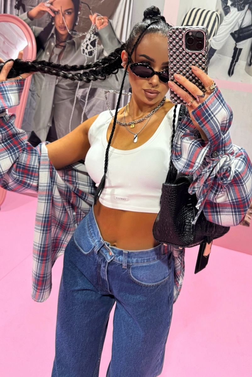 Spodnie jeansowe Double La Milla niebieskie
