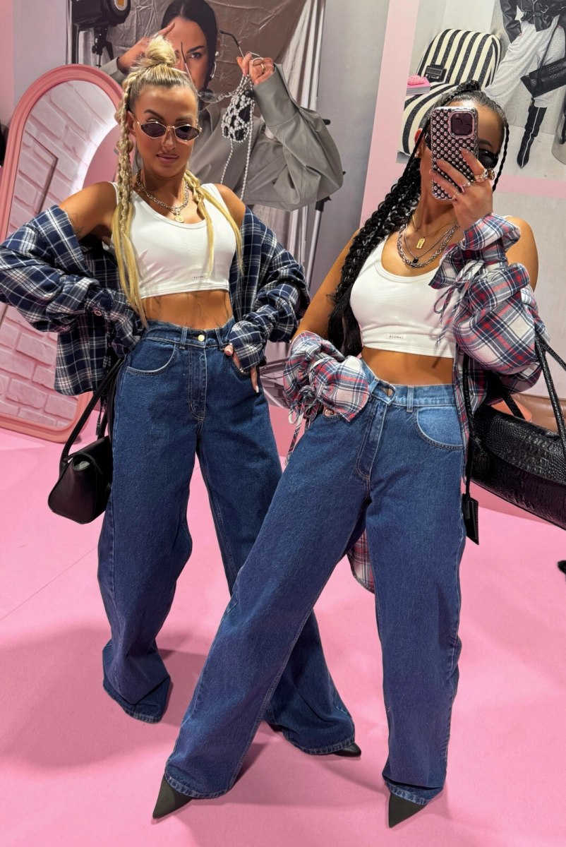 Spodnie jeansowe Double La Milla niebieskie