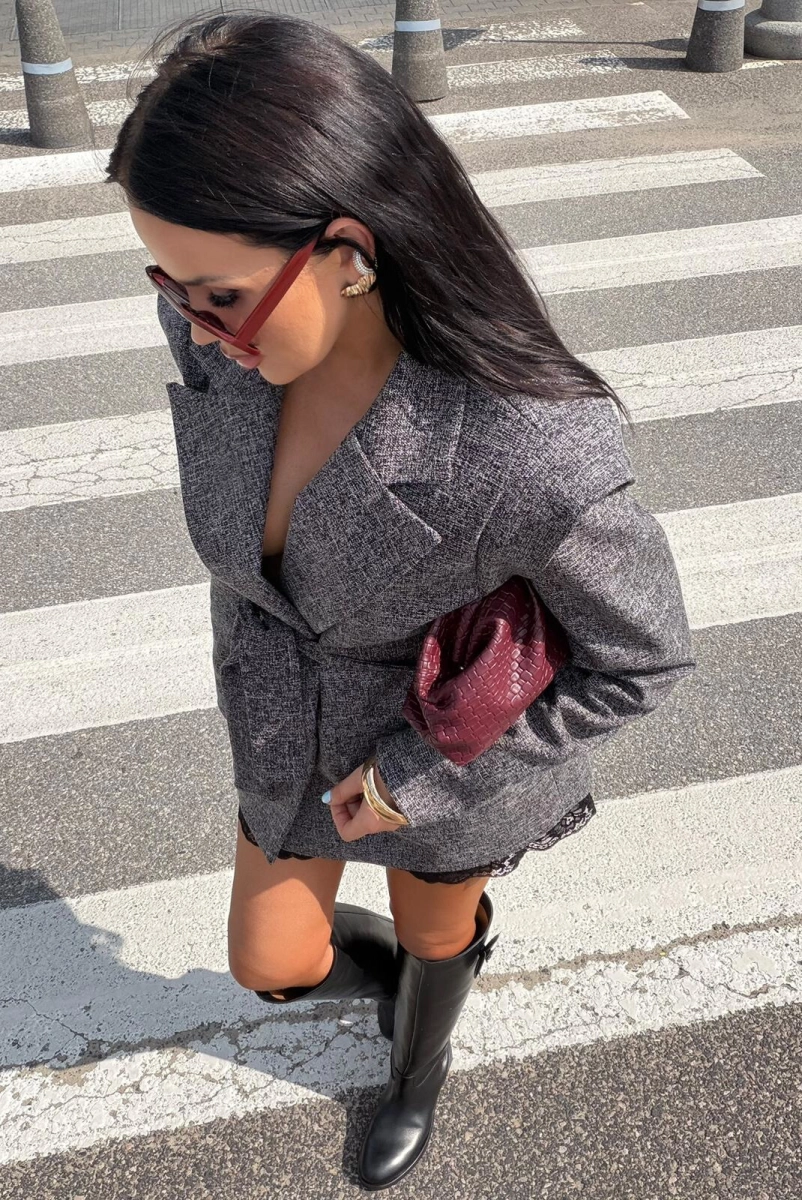 Marynarka melanż New Style Wilia La Milla szara