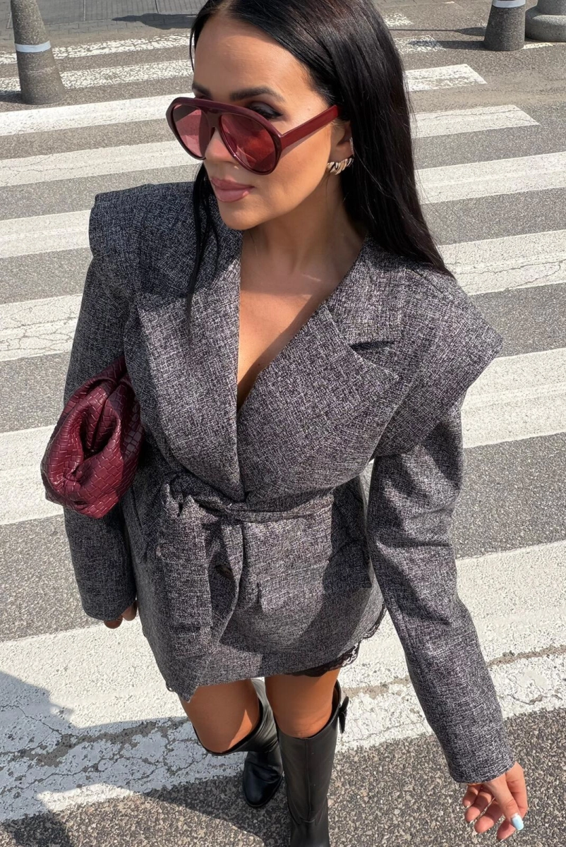 Marynarka melanż New Style Wilia La Milla szara