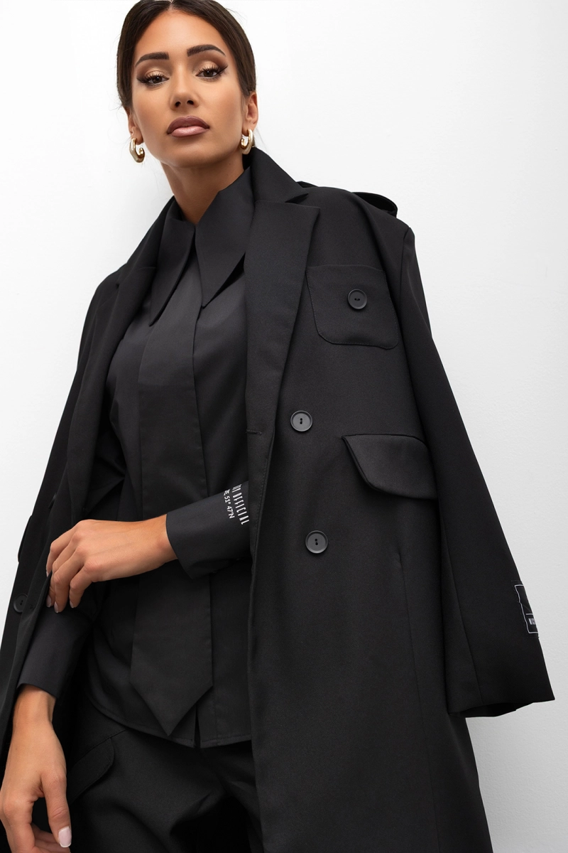 Płaszcz Classic Trench Miss City Official czarny