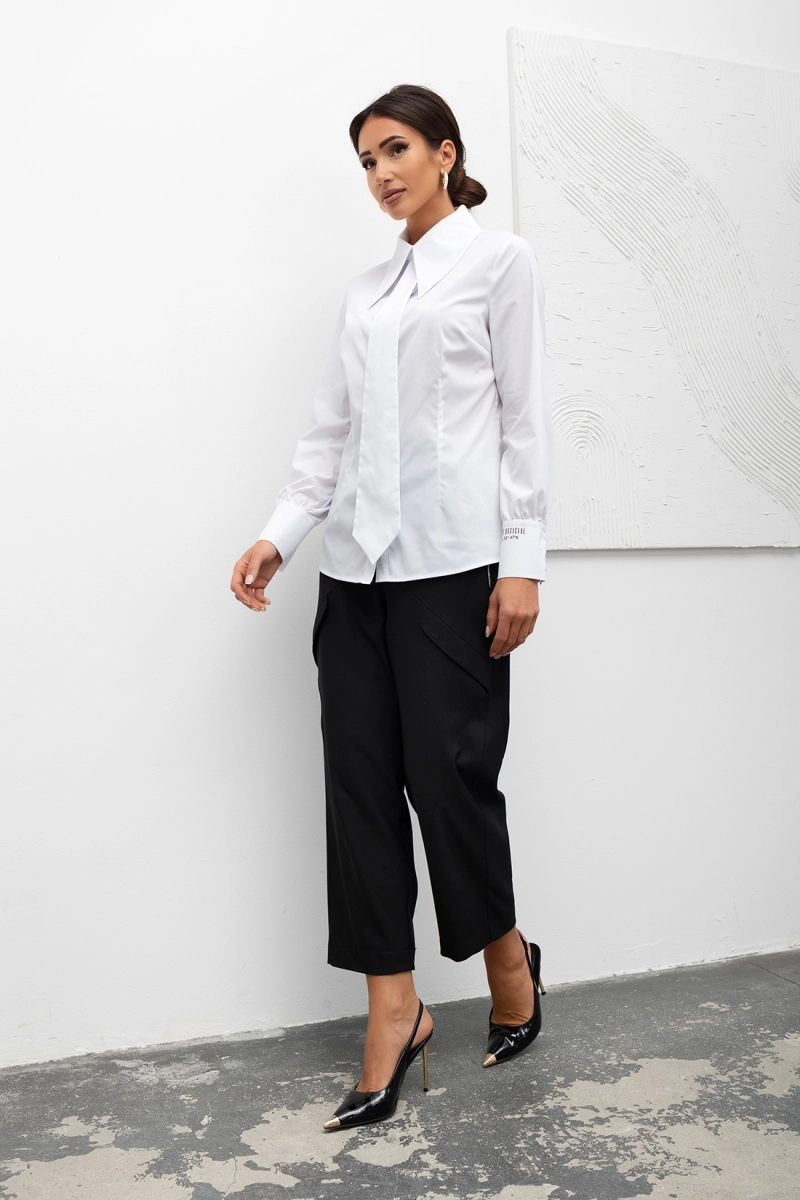 Bluzka koszula z krawatem Menswear Tie Miss City Official biała