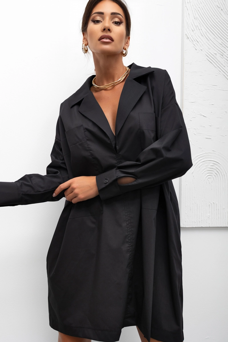 Koszula Statement Collar Miss City Official czarna