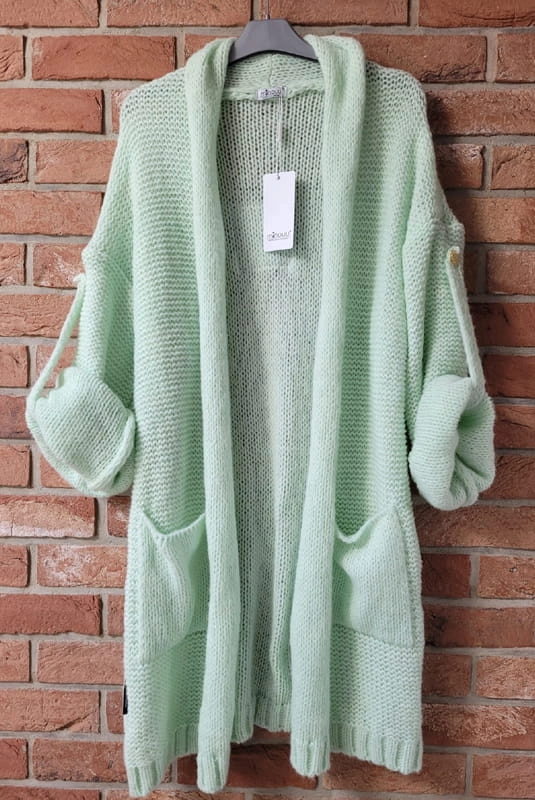 Kardigan sweter moherowy Stella Minouu miętowy