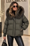Kurtka ocieplana premium z kapturem Liza Bruce zielony