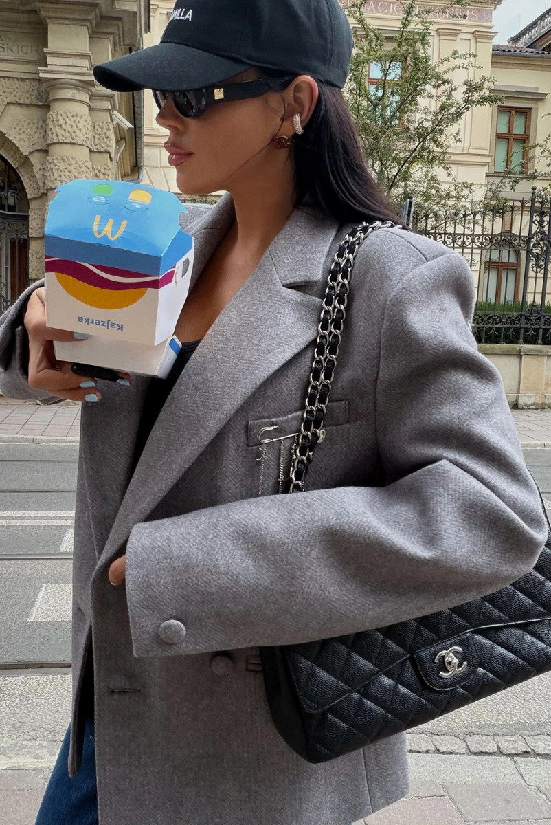 Marynarka płaszcz premium La Milla szara