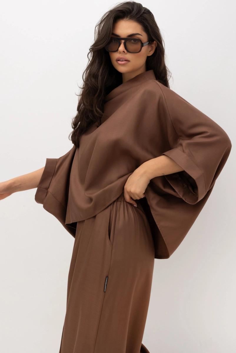 Bluzka Kimono Miss City Official jasno brązowa