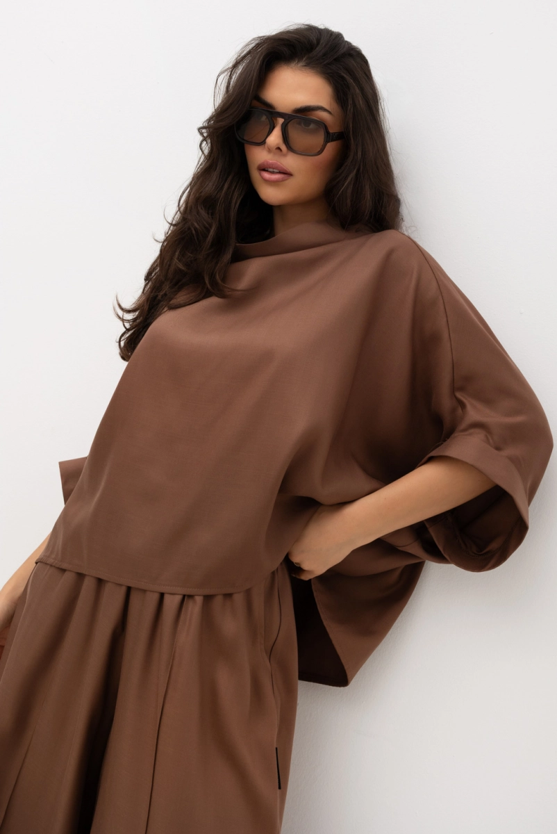 Bluzka Kimono Miss City Official jasno brązowa