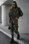 Spodnie bojówki ADDICT Military moro Lavestino zielone