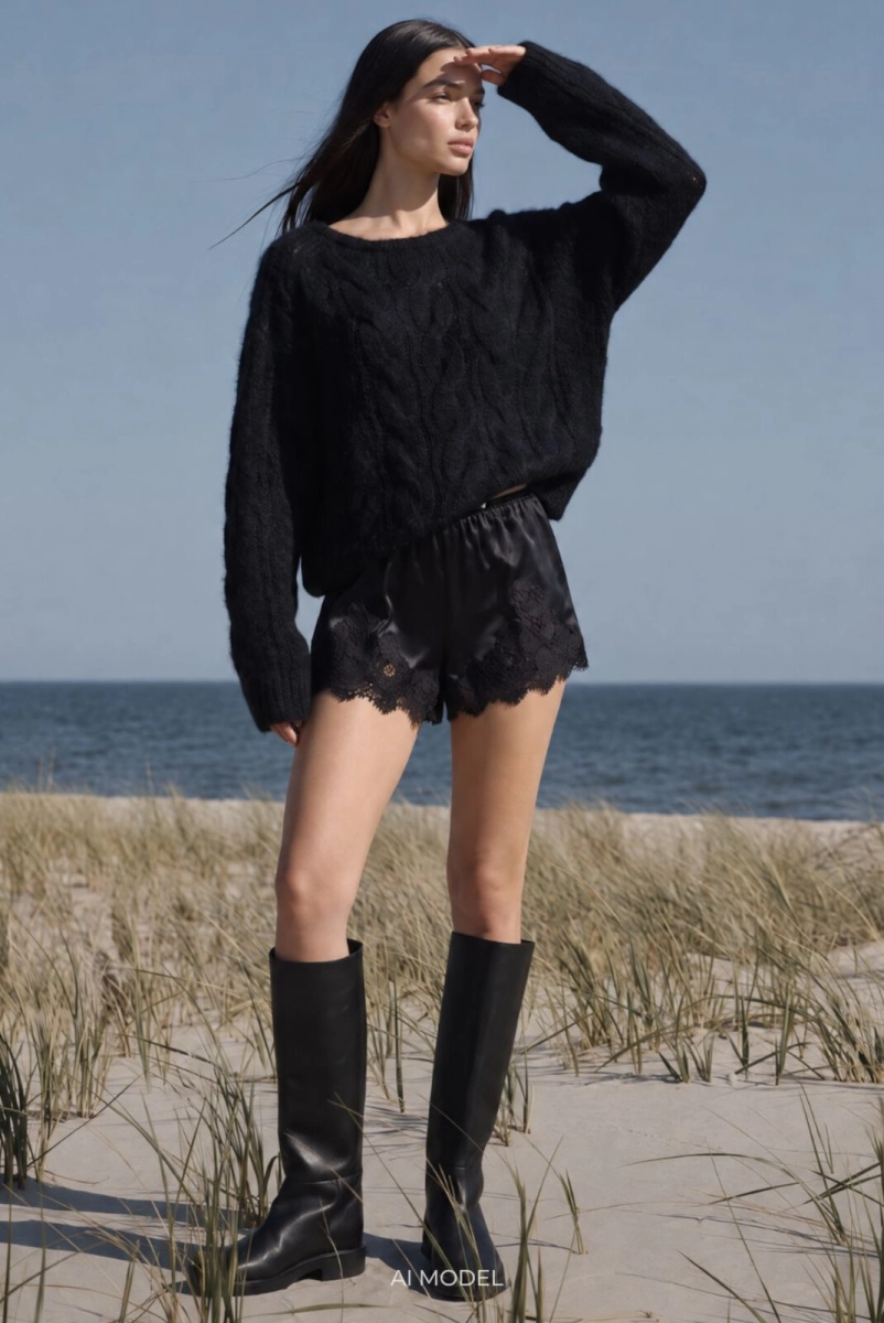 Sweter moherowy Fuego Yarn czarny