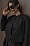 Krótka klasyczna marynarka Diamonds blink Miss City Official czarna 
