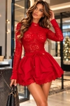 Koronkowe body Cordoba Glamour Lavestino czerwone 