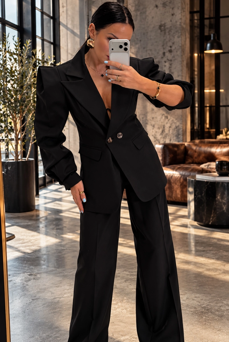Elegancka marynarka New Wigilia La Milla czarna