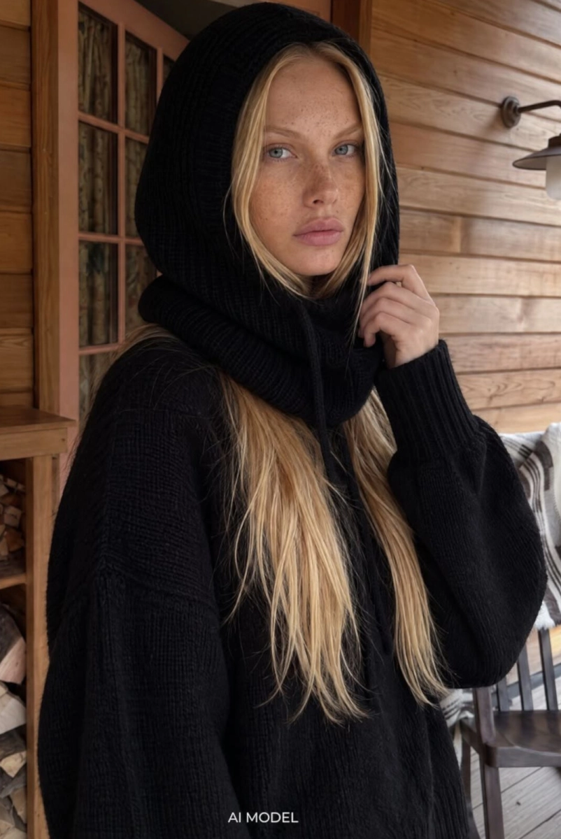Czapka balaclava Premium Yarn czarna